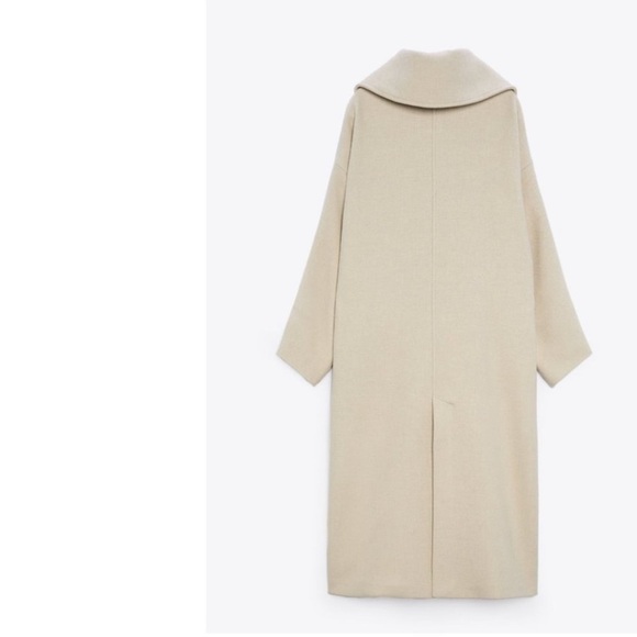 NWT ZARA OVERSIZED MANTENCO WOOD collar Size M 
🚨FIRM PRICE NO DISCOUNT - Picture 5 of 16